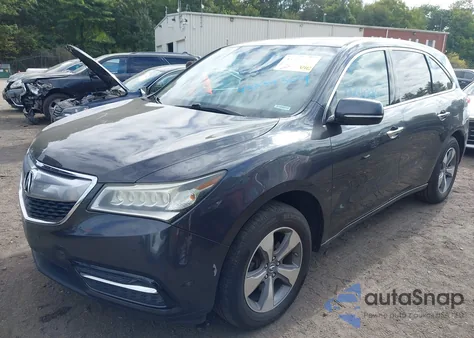 2015 Acura Mdx из США, поврежденный, VIN 5FRYD3H2XFB010266